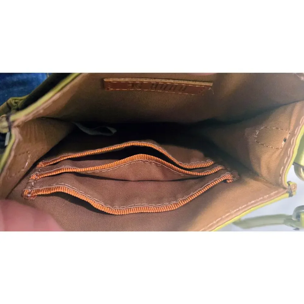 HOBO Olive Green Leather Crossbody Wristlet